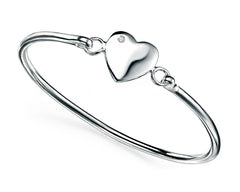 D FOR DIAMOND B3105 sydän hopearannekoru