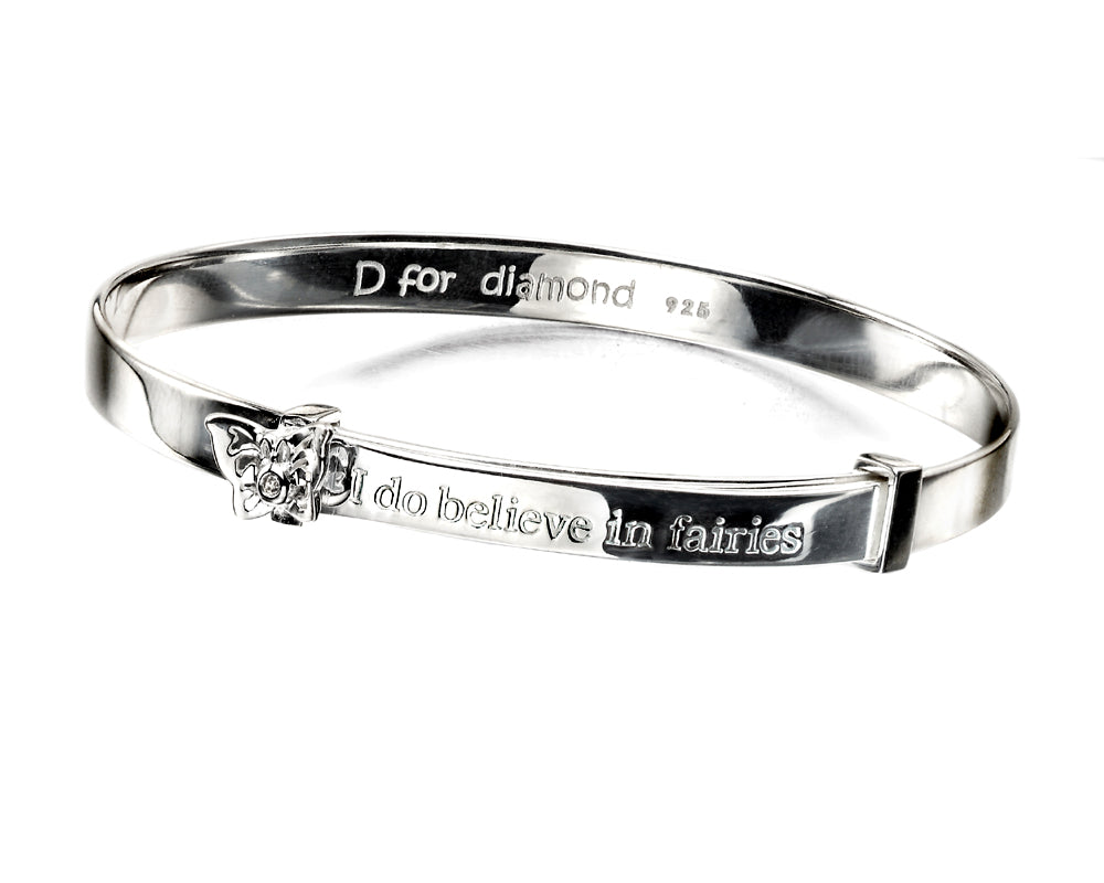 D FOR DIAMOND B4315 perhonen hopearannekoru