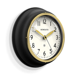 NEWGATE COOK397K Cookhouse II clock black and gold seinäkello