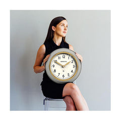 NEWGATE COOK397OGY Cookhouse II clock grey and gold seinäkello