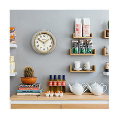 NEWGATE COOK397OGY Cookhouse II clock grey and gold seinäkello