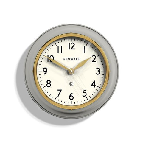 NEWGATE COOK397OGY Cookhouse II clock grey and gold seinäkello