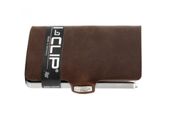 iClip 14499 soft touch brown korttikotelo