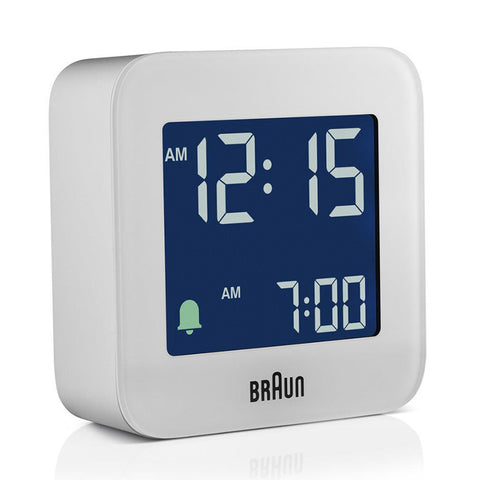 Braun BC08W valkoinen digitaalinen herätyskello