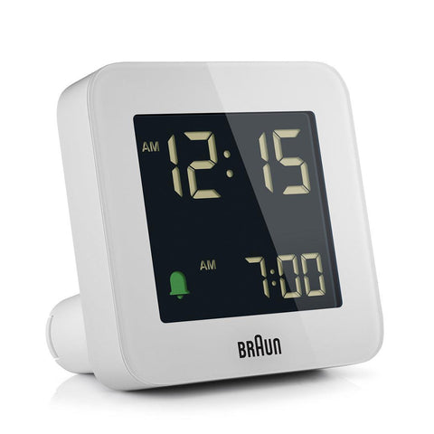 Braun BC09W valkoinen digitaalinen herätyskello
