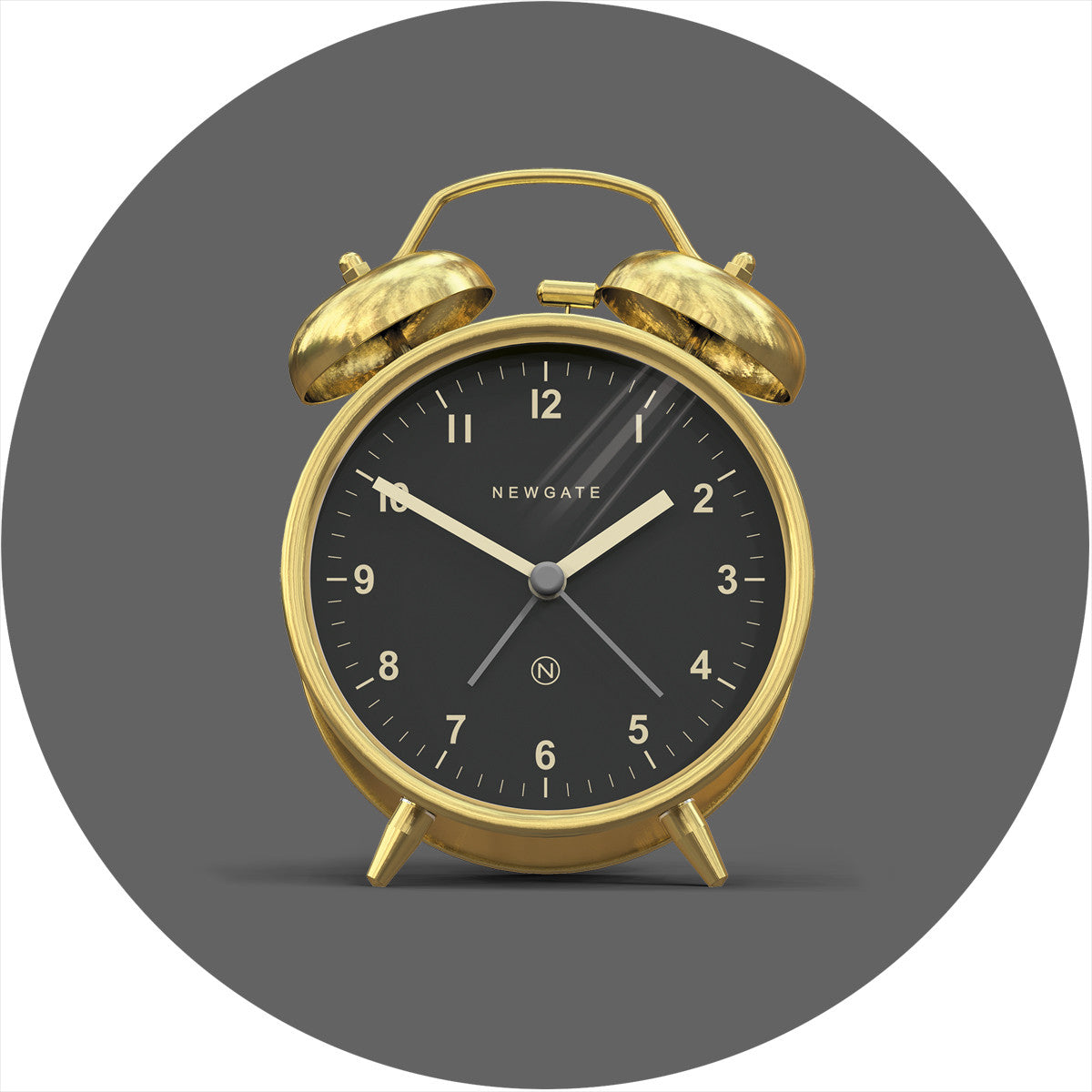 NEWGATE CBM41RAB Charlie Bell echo alarm radial brass herätyskello