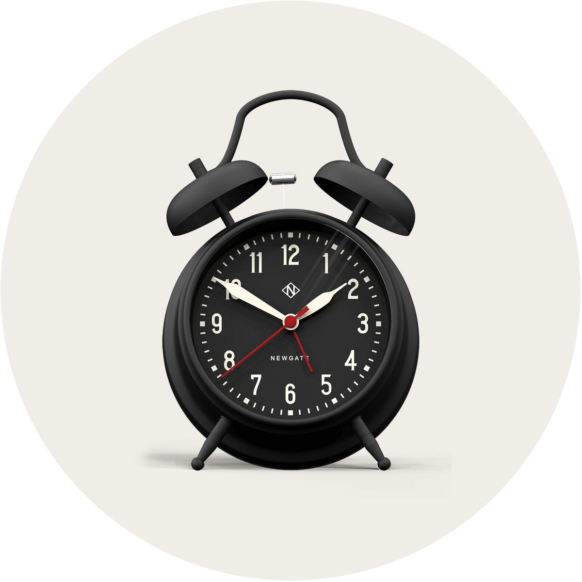 NEWGATE CGAM17MK Manchester alarm matte black herätyskello