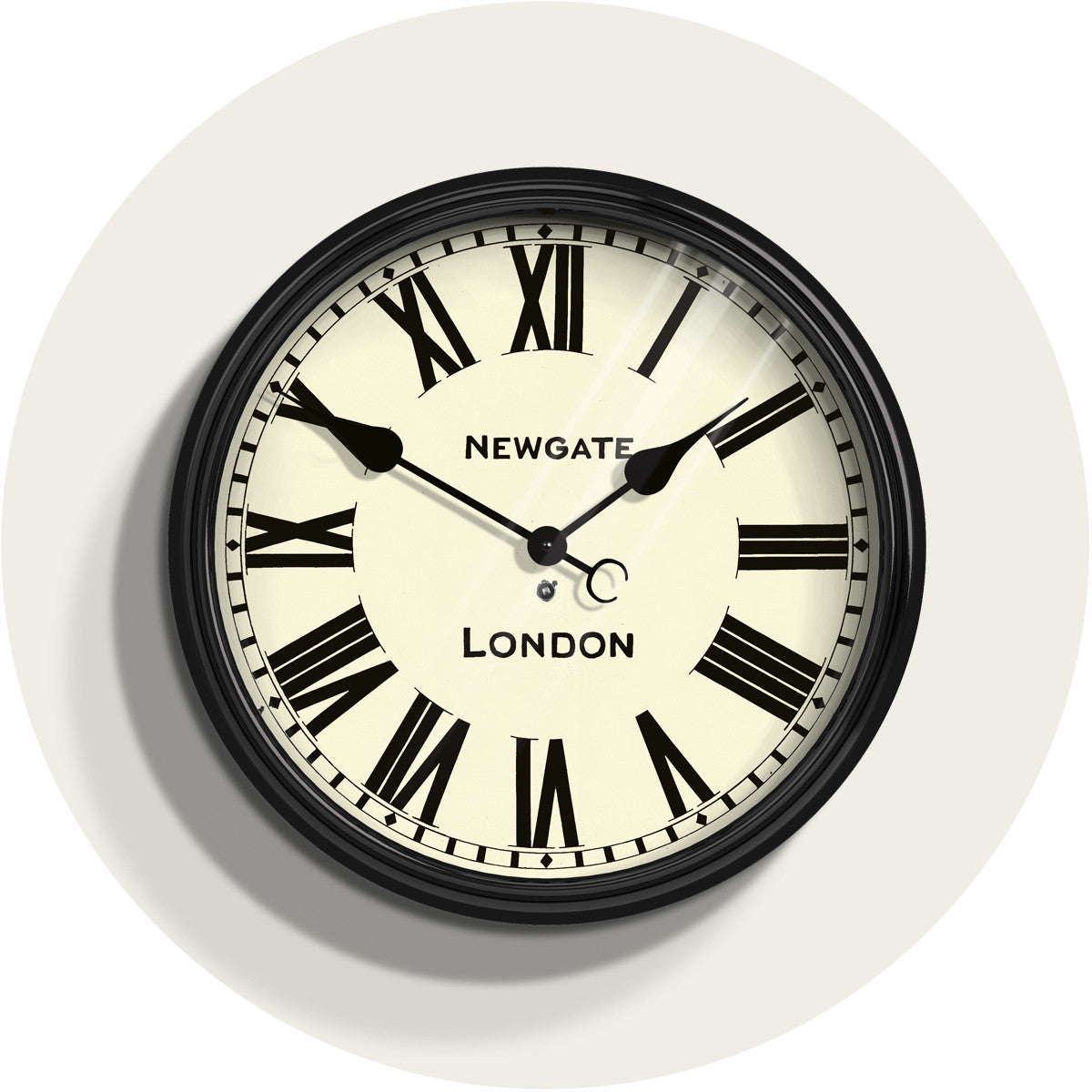 NEWGATE CLJ71K Battersby clock black seinäkello