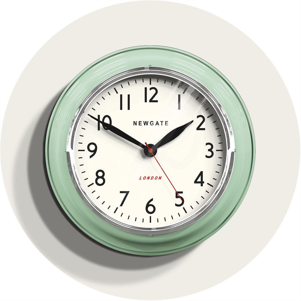 NEWGATE COOK343KG Cookhouse clock kettle green seinäkello