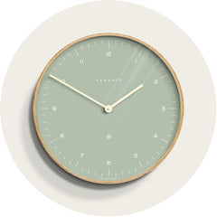 NEWGATE MRC133PLY40 Mr. Clarke clock pale wood bubble green seinäkello