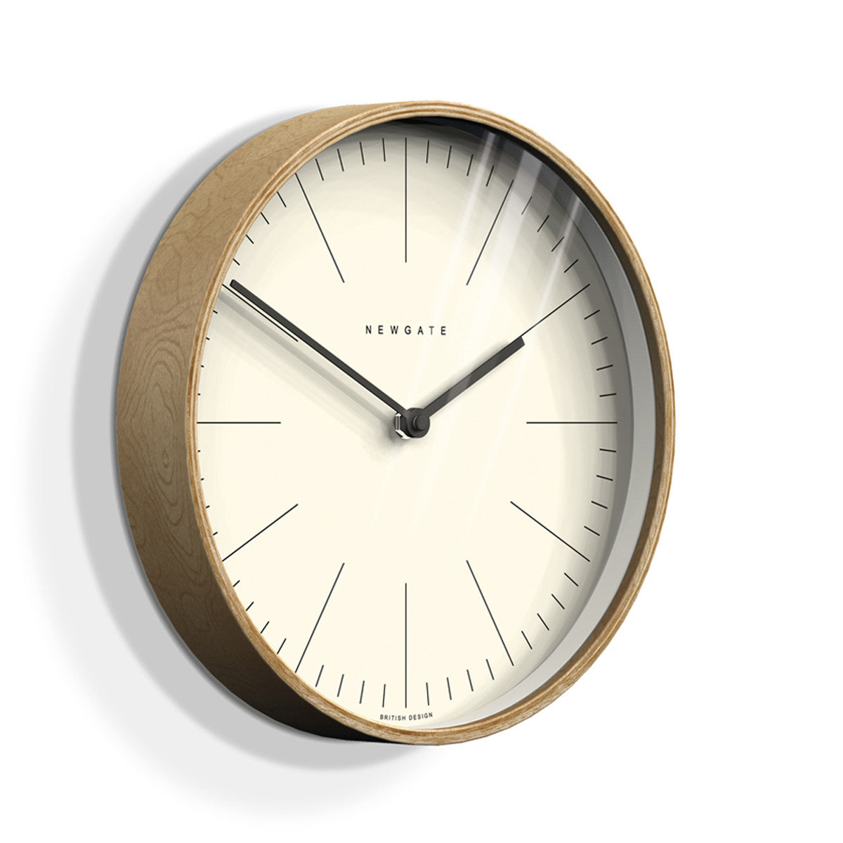 NEWGATE MRC160PLY40 Mr Clarke clock pale wood seinäkello