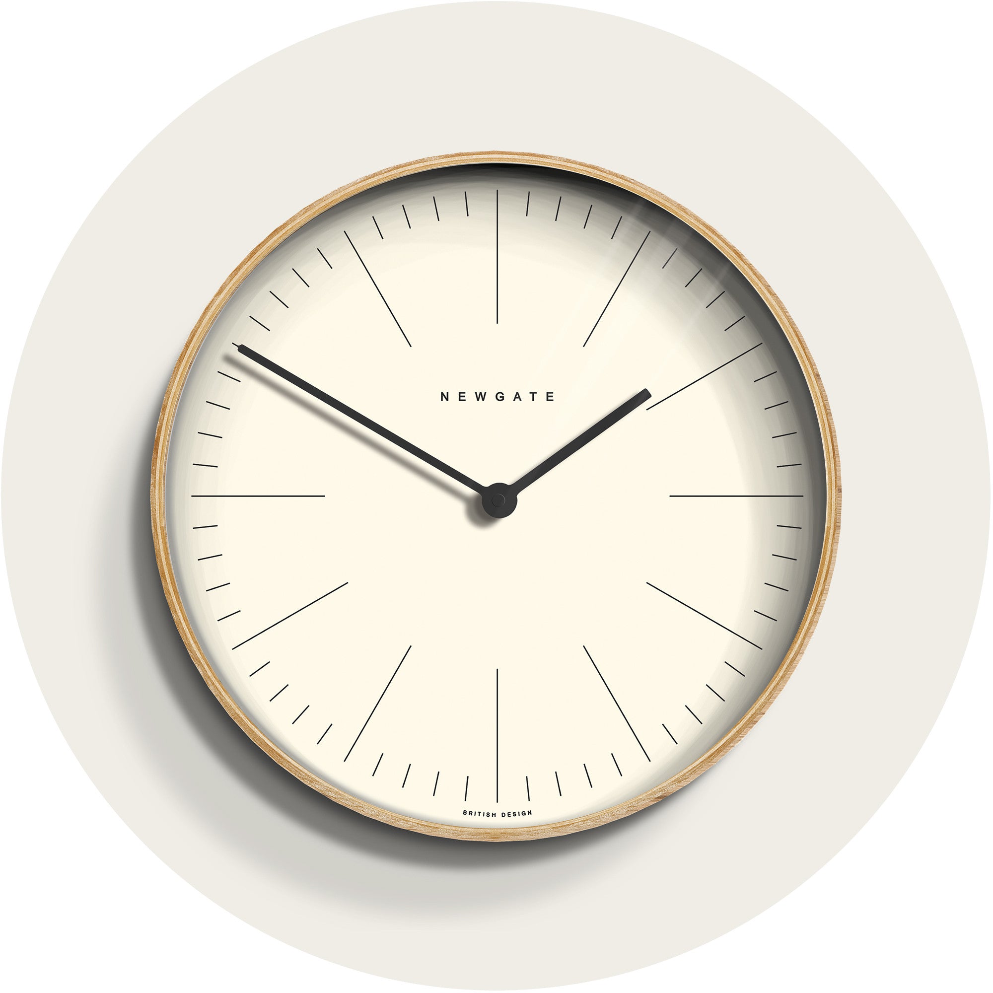 NEWGATE MRC160PLY40 Mr Clarke clock pale wood seinäkello