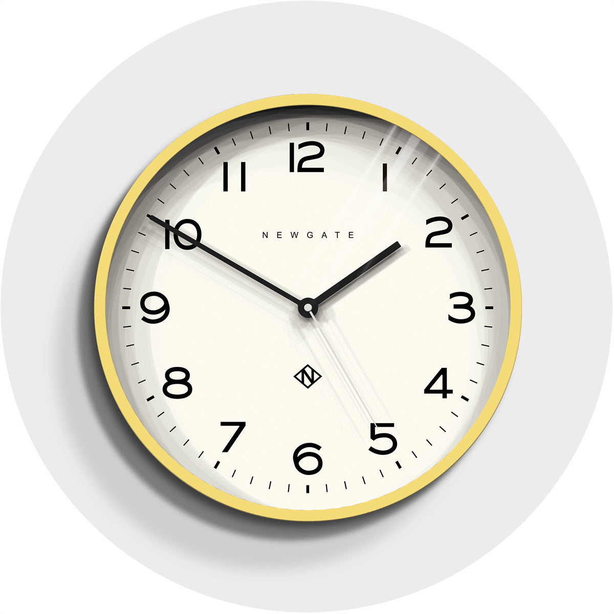 NEWGATE NUMTHR129CHY Number three echo clock yellow seinäkello