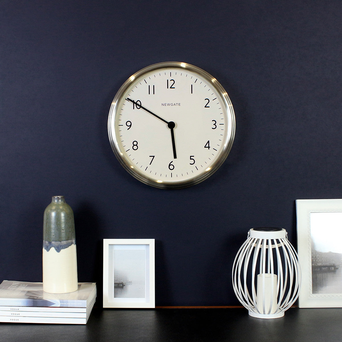 NEWGATE SPY158BSS Spy clock burnished steel seinäkello