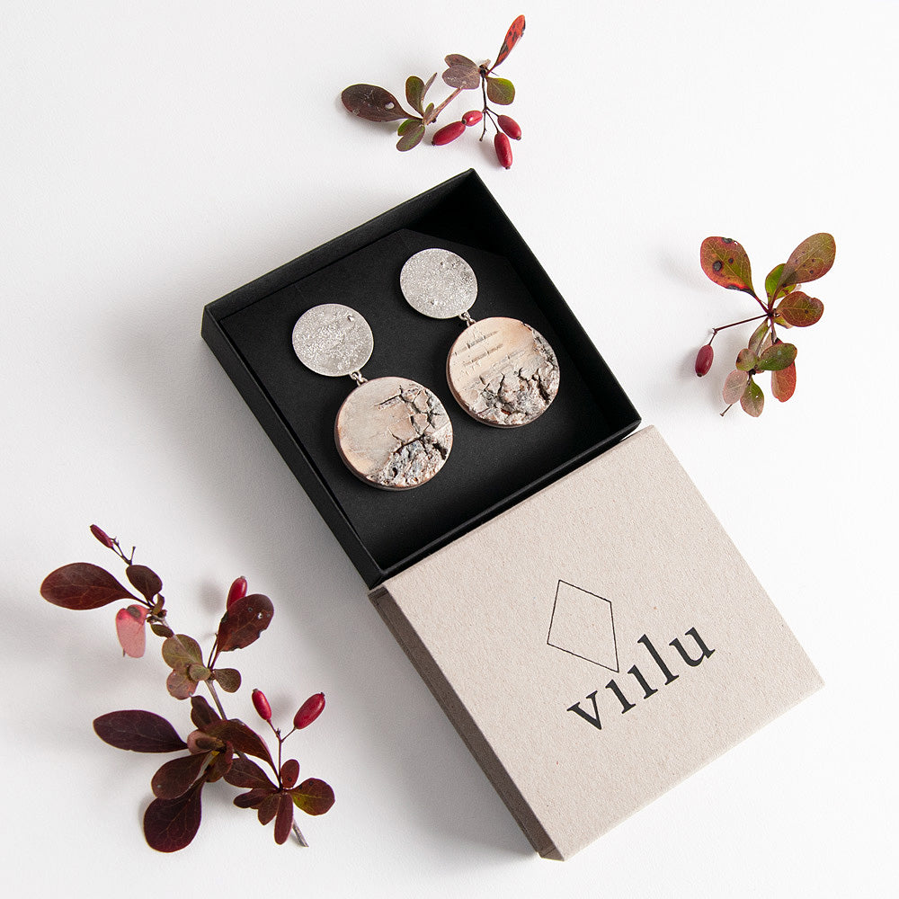 VIILU 7359 Tuohi hopea -korvakorut
