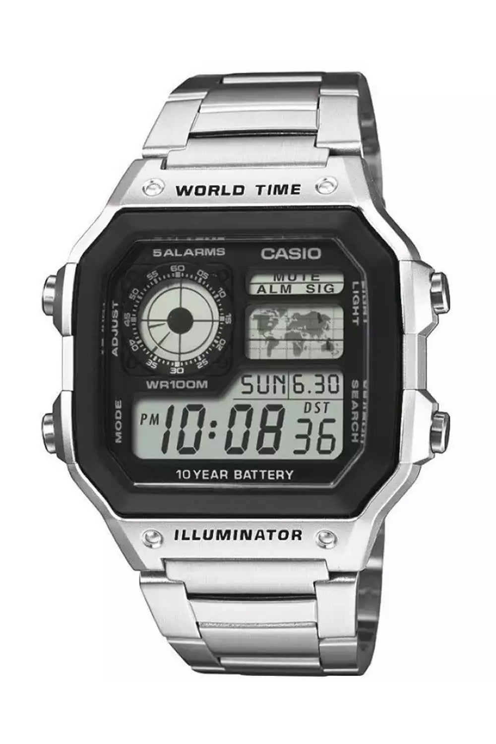 CASIO AE-1200WHD-1AVEF Retro World Time