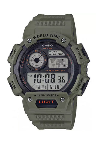 CASIO AE-1400WH-3AVEF World Time rannekello