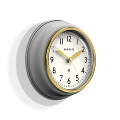 NEWGATE COOK397OGY Cookhouse II clock grey and gold seinäkello